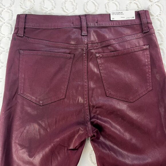Joe's Jeans The Charlie Faux Leather Pants Women's 29 High Rise Skinny Ankle - Picture 6 of 6